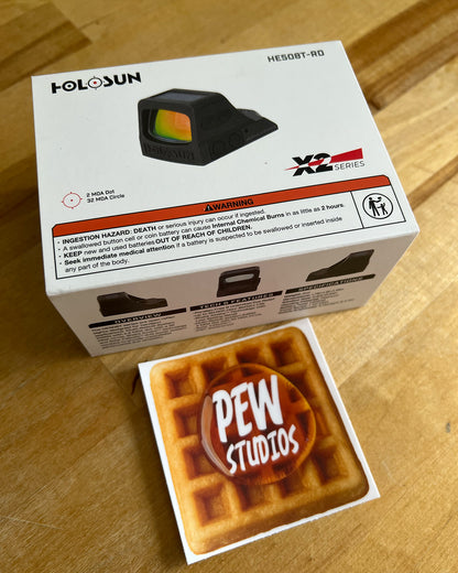 Holosun  508T-RD-X2, Red Dot, 32 MOA Ring & 2 MOA Dot, Black Color, Side Battery, Solar Failsafe,
